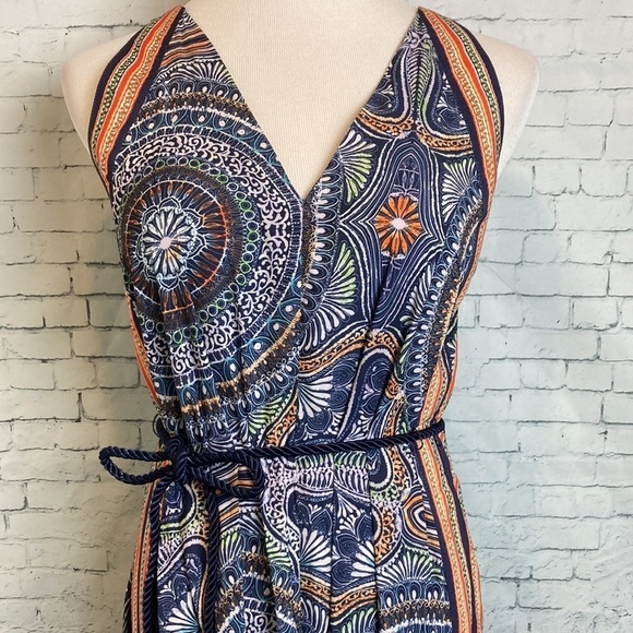 Ramy Brook Vanna Tile Maxi Handkerchief Dress XS Boho Designer Summer Vacation - Picture 6 of 16